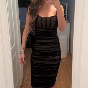 Elegant Black Sheer Dress